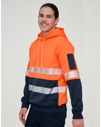 Two Tone Hi-Vis Safety Hoodie with Tapes | Men's
